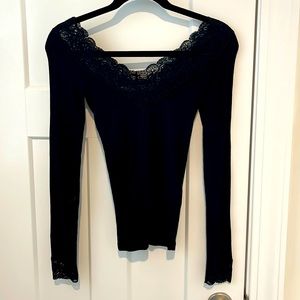 Ralph Lauren Black lace top- sz S/P